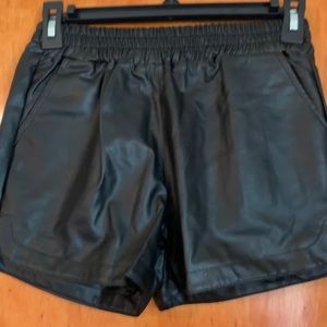 Leather shorts